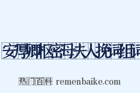 安厚卿枢密母夫人挽词组词是什么意思的图片